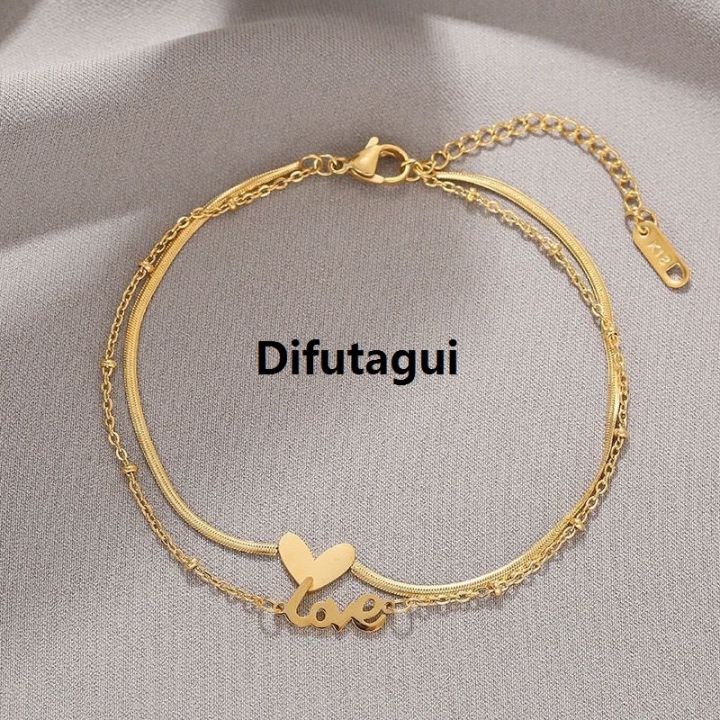 Difutagui%20Luxury%20Brand%20Jewelry%20Double%20Layer%20Heart%20Love%20Letter%20Anklet%20Snake%20New%20Chain%20Women%20Gold%20Color%20Stainless%20Steel%20Ladies%20Jewelry%20Not%20Fade%20-%20Image%203