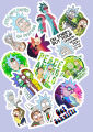 Rick and Morty Sticker Set- 10 pcs | Sticker Pack for Laptop | Decalsnation. 