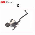 For iPhone X XR XS Max 10 11 12 Pro Max 12 Mini Top Earpiece Ear Speaker With Proximity Light Sensor Flex Cable Replacement Part. 