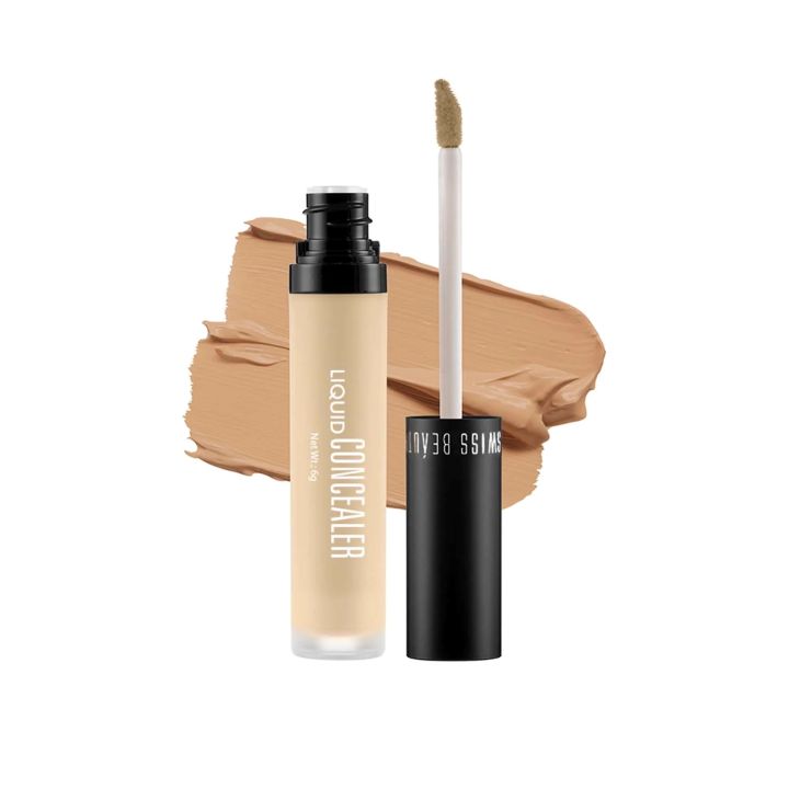 Swiss%20Beauty%20Liquid%20Light%20Weight%20Concealer%20With%20Full%20Coverage%20%7CEasily%20Blendable%20Concealer%20For%20Face%20Makeup%20%7C%20Sand%20Sable,%206G%20-%20Image%2010