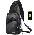 One Side Chest Bag With USB Charging Port. 