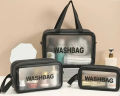 3 in 1 Waterproof Transparent Travel Bag And Cosmetic Bag (Color Assorted). 