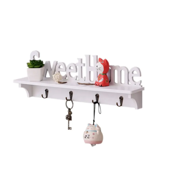 New%20elegant%20wooden%20garden%20wall%20hollow%20pierced%20shelf%20wall%20rack%20English%20"Sweet%20Home"%20bookshelf%20home%20decor%20%20props%20-%20Image%203