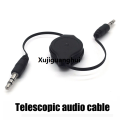 Xujiguanghui Black 3.5mm Audio Cable Car Retractable Phone Computer Speaker Data Connection Cable Car Amplifier Audio MP3 Adapter80cm. 