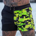 CARAT Men Beach Shorts Men's Camo Print Beach Shorts with Adjustable Waist Summer Board Shorts for Running Swimming Elastic Drawstring Design. 