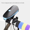 Durable Plastic Bicycle Light Horn 5 Colors USB Rechargeable Wide-Range Light Waterproof Ultralight Headlight. 