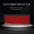 Red Light Rear Motorbike Quad Scooter Bike Reflector Number Plate Rectangle Reflector for. 