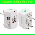 The Universal Travel Plug Adapter Converter With Universal Socket Travel Adapter  With Dual Usb Port. 