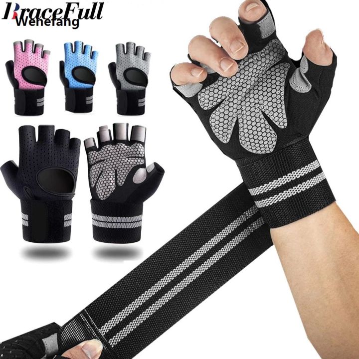 Wenefang%201Pair%20Half%20Finger%20Gym%20Fitness%20Gloves%20with%20Wrist%20Wrap%20Support%20for%20Men%20Women%20Crossfit%20Workout%20Power%20Weight%20Lifting%20Equipment%20-%20Image%202