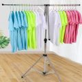Heavy Duty Clothes Drying Tripod Rack Foldable Indoor - Stainless Steel Clothes Hanger Rack with 4 Branches - Outdoor Collapsible Laundry Drying Tripod Rack,Saving Space. 
