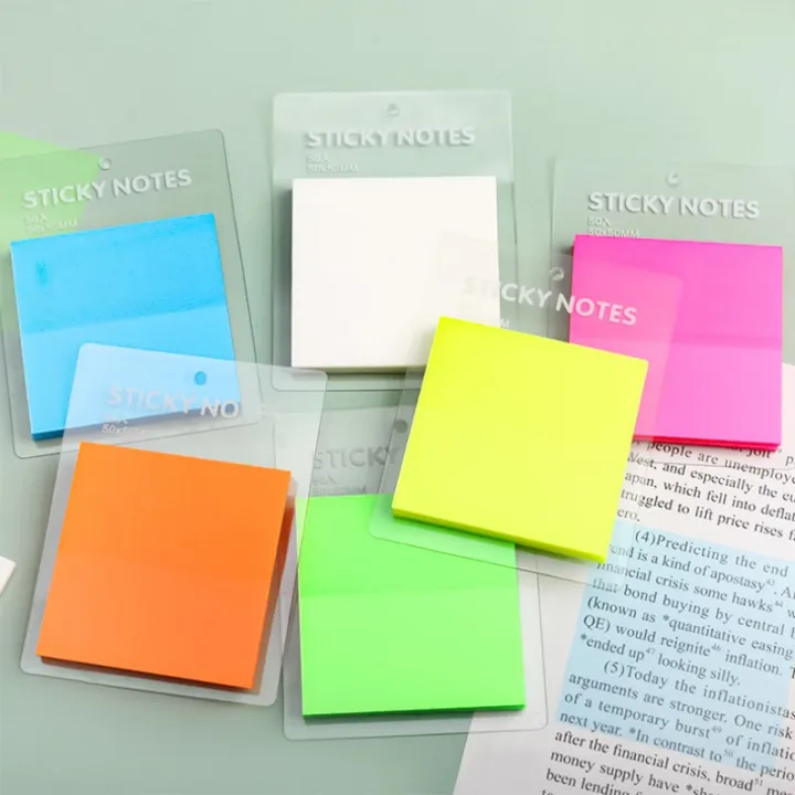 Sweet%20Journal%2050%20Sheets%20Transparent%20Multicolor%20PET%20Sticky%20Notes%20Waterproof%20Stickys%20Memo%20Messages%20Post%20it%20Notes%20-%20Image%205