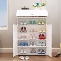 Diy Plastic 3 Tier Shoe Rack Organizer Storage Shoe Cabinet with 3 Doors (Color May Vary). 