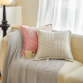 Corduroy Pillow Covers with Splicing Soft Couch Pillow Covers Broadside Striped Decorative Textured Throw Pillows Easy to Use Beige. 
