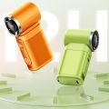 Fine Material 3000mAh Battery Portable Handheld Fan Strong Airflow Stepless Speed Adjustment Rechargeable Handheld Fan Stable Operation Lightweight Mini Pocket Fan for 5V/.5A 3000mAh Office Use. 