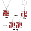 Anime Tokyo Revengers Tokyo Manji Gang Logo Necklace Red Symbol Double Sided Pendant Necklace for Women Men Fans Casual Jewelry. 