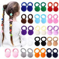 Ball Hair Bands Fashionable Wholesale Elastic Hair Ties Plush 20pcs Rubber Bands for Birthday Baby Girls Kids Use School Gift. 