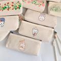 Kawaii Pencil Case Bear Canvas Pencil Box Pencil Bag School Supplies Stationery 1 Pieces. 