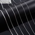 Sutuiying Thin Necklace Link Cable Chain on Neck for Women Ladies 316L Stainless Luxury Steel Jewelry Accessories Silver Color Choker Her Gift. 