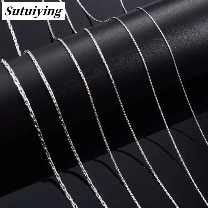 Sutuiying%20Thin%20Necklace%20Link%20Cable%20Chain%20on%20Neck%20for%20Women%20Ladies%20316L%20Stainless%20Luxury%20Steel%20Jewelry%20Accessories%20Silver%20Color%20Choker%20Her%20Gift%20-%20Image%203
