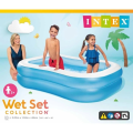 Intex 3 Air Chambers Superior Quality Baby Swimming Water Pool - 2.03M x 1.52M x 48cm | Portable Swimming Pool With Pump For Kids. 