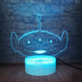 NEW 【Innovative design】Toy Story Table Desk Lamp Buzz Lightyear Aliens 3D Led Illusion Night Light Baby Sleeping Projector Lamp for Room Decor Kids Toy. 
