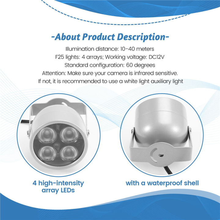 NAMUNY%205X%204%20Array%20LEDs%20Infrared%20Waterproof%20Night%20Vision%20IR%20Illuminator%20Light%20Fill%20Light%20DC%2012V%20for%20Security%20Camera%20-%20Image%205