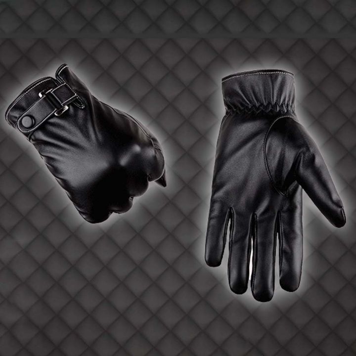 1pair%20Equestrian%20Soft%20PU%20Anti-cold%20Gloves%20Touch%20Screen%20Solid%20Color%20Men%20Finger%20Mittens%20Adjustable%20Warmer%20Windproof%20Mittens%20Winter%20-%20Image%206