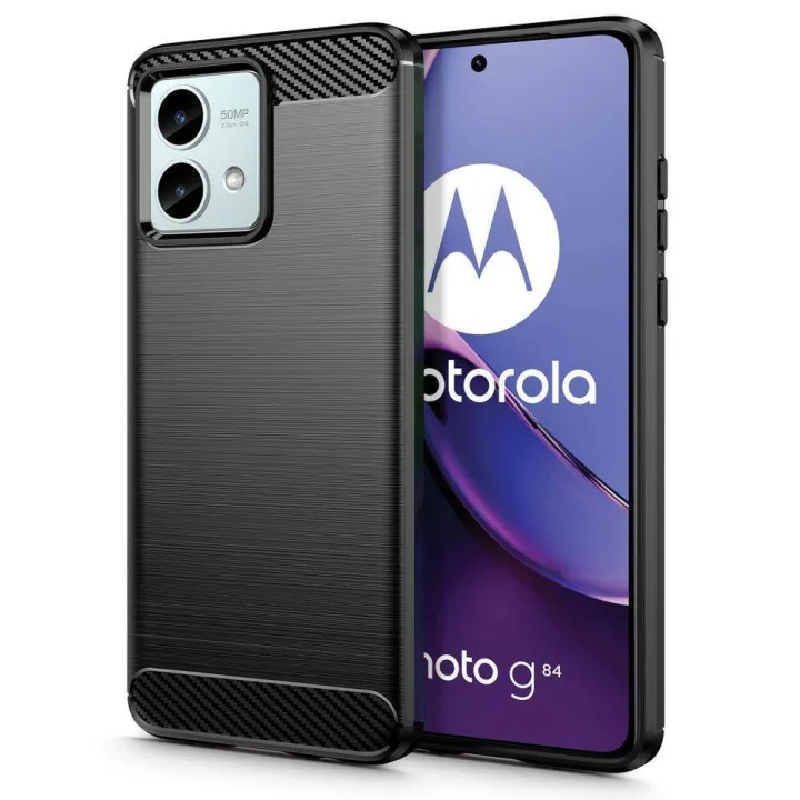 Scratch Resistant Cover Skin Carbon Fiber Soft TPU Case For Motorola Moto G84 5G - View #10