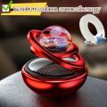 Practical Aromatherapy Function Aluminum Alloy Material Car Perfume Diffuser Automatic Rotation Star Suspension Design Solar Rotating Diffuser Solar Powered Compact Modern Appearance Car Aroma Diffuser Car Interior Decoration. 