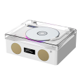 Lossless Bluetooth 5.0 CD Player with LED Ambient Light Built-in Speaker HIFI Music Player FM Radio Playback Player. 