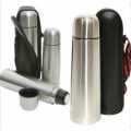 Stainless Steel Vacuum Flask Thermos Hot & Cold - 1000ML With Carrying Case. 