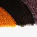 Multicolor Polyester Shaggy Strip Design Runner 24" x 72". 