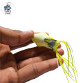 1pcs Soft Frog Fishing Lures Double Hooks 5cm 8g Top Water Ray Frog Artificial Minnow Crank Soft Bait Fishing Tackle Color Yellow. 