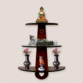 3 Layer Semi Circle Wooden Wall Rack Shelf with Formica Laminated by Supreme Decor. 