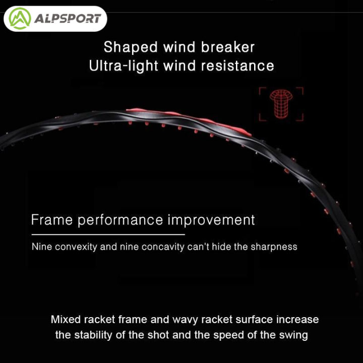 ALP-SPORT%20V5%20Pro%20Badminton%20Racket%20-%205U%2077g%20Full%20Carbon%20Fiber%20with%20MXH%20Cushioning%20and%20Wave%20Frame,%2030lb%20Max%20Tension,%20for%20High%20Altitude%20Competitions%20in%20Nepal%20-%20Image%205