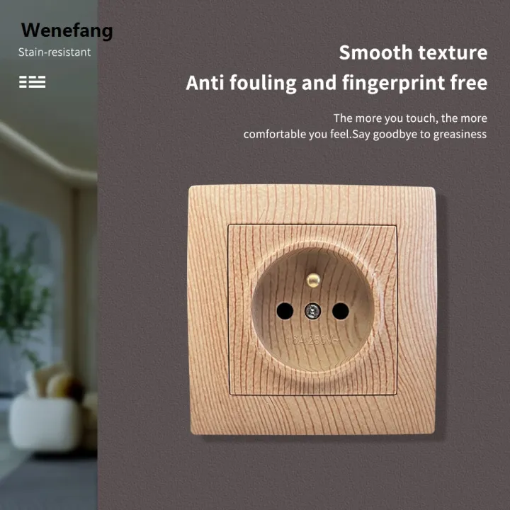 Wenefang%20WESA%20Wood%20Power%20Socket%20France%20Standard%20Electrical%20Outlet%20Standard%20Fashion%20Ground%20Wall%20Socket%20Embedded%20Plug%20Flame%20Retardant%20Plastic%20Panel%20-%20Image%205