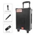 SING-E Jqs908s 8 Inch Wooden Trolley Portable Bluetooths Speaker Concert DJ KTV Karaoke Mobile Phone Audio Player Mic Box Included. 