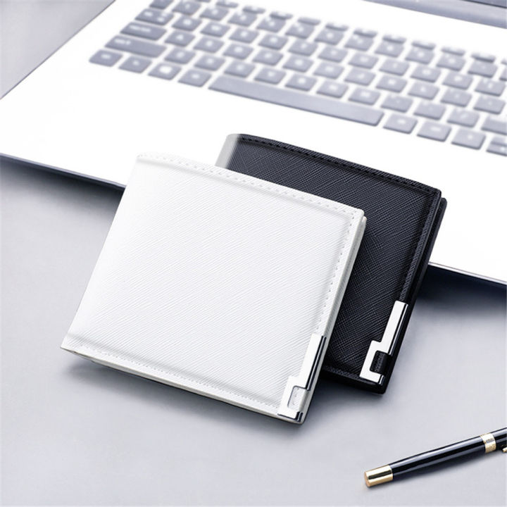 Portable Minimalist business meeting men's travel clip, small money bag, ultra-thin fashion wallet, short thin bank card accessories wallet