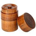 ZOROOM Wooden Tea Pot Handmade Tea Set Portable Travel Tea Storage Candy Nut Coffee Bean Powder Boxed Sealed Can,2 Pcs. 