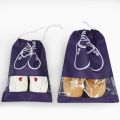 New Non-woven Shoes Pouch Drawstring Portable Shoes Storage Organizer Bags Organization Waterproof Transparent Hanging Bag Home. 