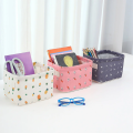 Pack Of 5pics Small Canvas Storage Bins Mini Cute Foldable Fabric Storage Basket Box for Kids Toys Storage Baskets. 