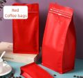 500 gm | 50 pcs | Coffee Beans Packing Bag With Sealed Aluminum Foil Reusable Zip-Lock & One Way Valve Matte Finish (50 Pcs). 