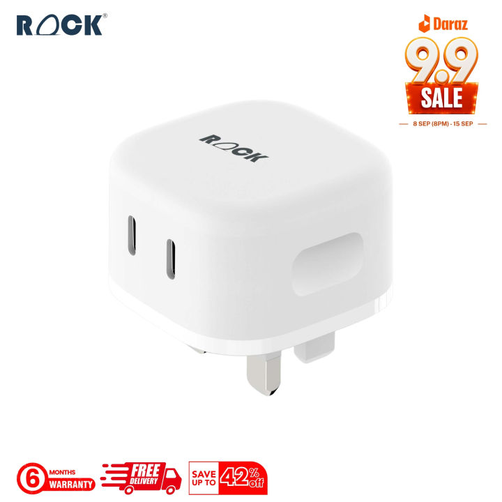 ROCK%20GaN%20Charger%2045W%20%7C%7C%20Two%20USB%20C%20Output%20Port%20%7C%7C%20Fast%20Charger%20%7C%7C%20Samsung%20Super%20Fast%20Charging,%20I-phone%20Fast%20Charging%20%7C%7C%20QC%20Fast%20Charge%20-%20Image%202