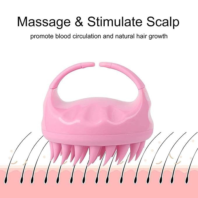 Hair Scalp Massager Shampoo Hair Brush with Soft Silicone Bristles for Anti Dandruff, Exfoliating with Scalp Care Manual Head Massager