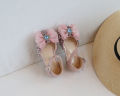 Shoes With a Cute Bow and Glittery Look for Baby Girls. 