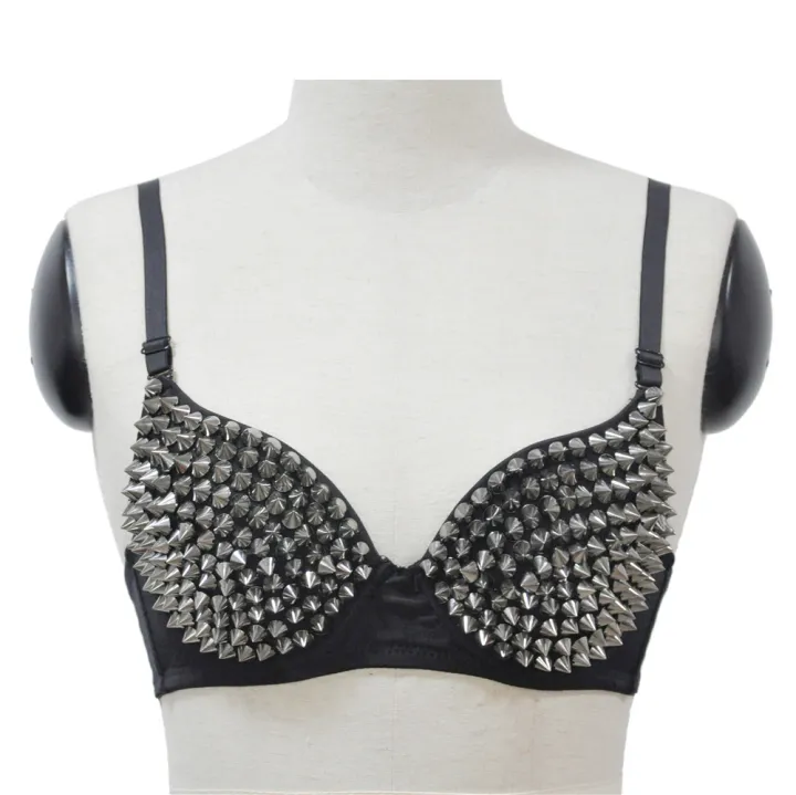 Fifty%20percent%20discount%20ladies%20lingerie%20bra%20punk%20bra%20bra%20studs%20metallic%20silver%20studded%20tops%20lingerie%20bra%20push-up%20bra%20gothic%20brasierMujer%20-%20Image%208