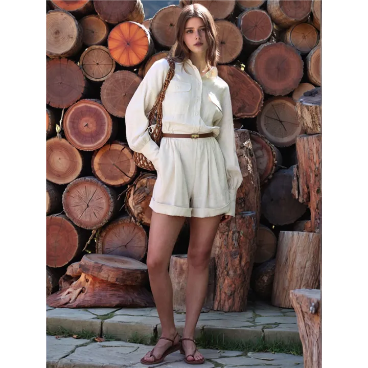 Women'S%20Casual%20Loose%20Overalls%20Jumpsuits%20Long%20Sleeve%20Wide%20Leg%20Shorts%20Rompers%20with%20Pockets%20-%20Image%203