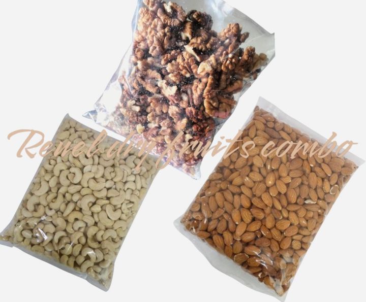 Dry fruits combo Kaju,Gudi,Badam-1kg  Each
