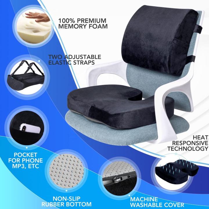 Seat%20Cushion%20for%20Office%20Chair,%20Gaming%20Chair%20Memory%20Foam%20Seat%20Cushion%20and%20Lumbar%20Support%20Pillow,%203D%20Breathable%20Mesh%20Lumbar%20Support%20for%20Wheelchair%20Home,%20Car%20Back%20Pillows%20-%20Image%206