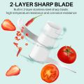 Electric Mini Garlic Chopper Portable Food Chopper,Wireles Small Blender for Pepper Chili Vegetable Nut Meat 100ML,White. 